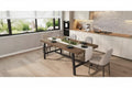 Dining Table for 6-8, 70.87'' Industrial Style Table - Sturdy Metal Frame & Wooden Top, Rustic Brown for Kitchen & Dining Room
