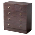 Karl Home 5-Drawer Brown Particle Board 25.98in. W Chest of Drawer