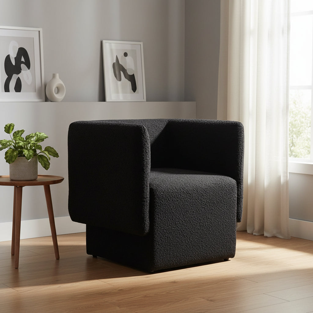 Meridian Furniture,Vera Boucle Fabric Accent Chair