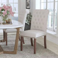 Chaise Parsons à dossier roulé, avec clous décoratifs